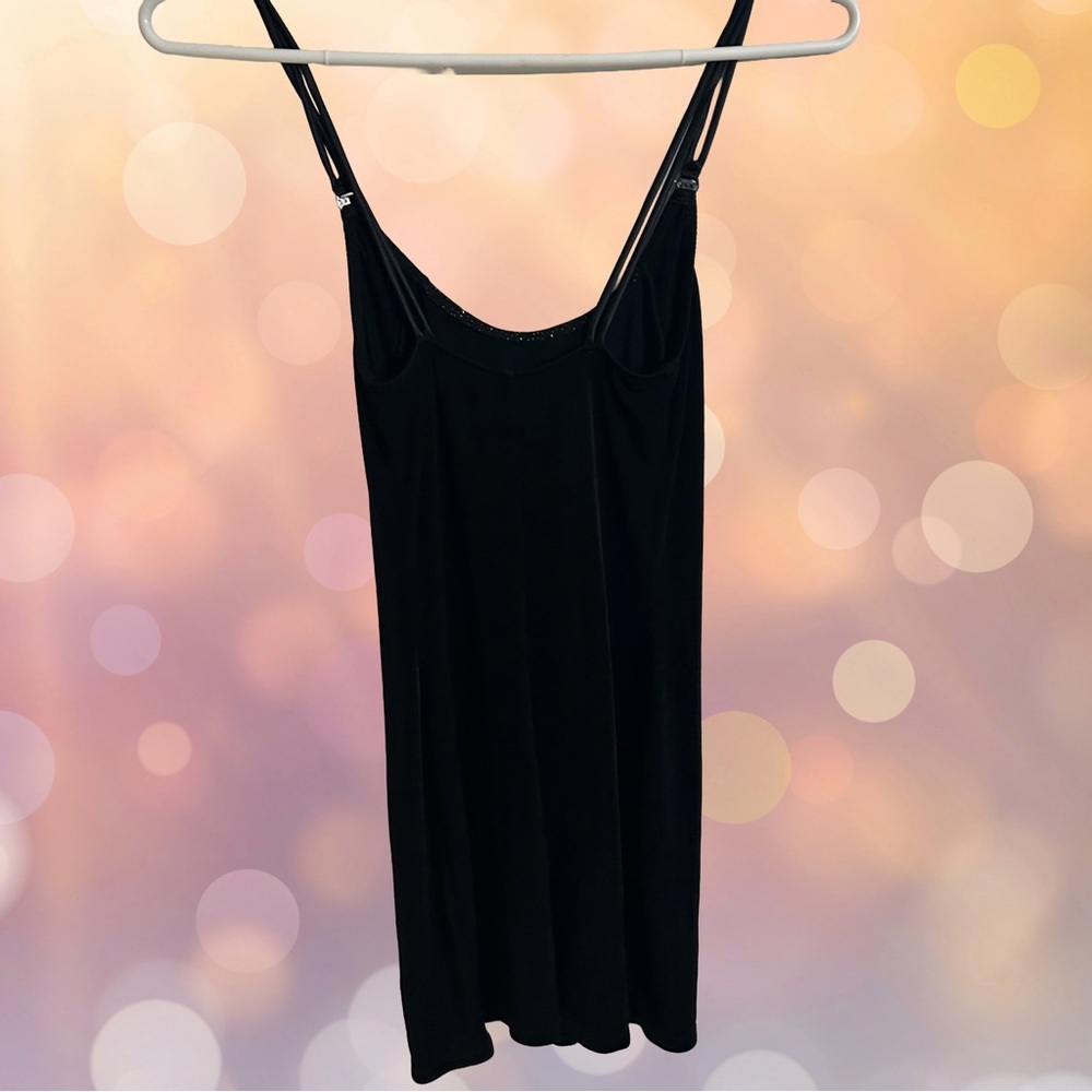 Source Unknown Black Mini Lounge Dress